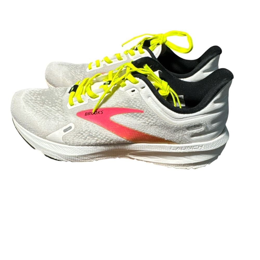 Brooks Launch 9 Men's Running Shoes - Size 9 US - White/Neon Yellow - Athletic